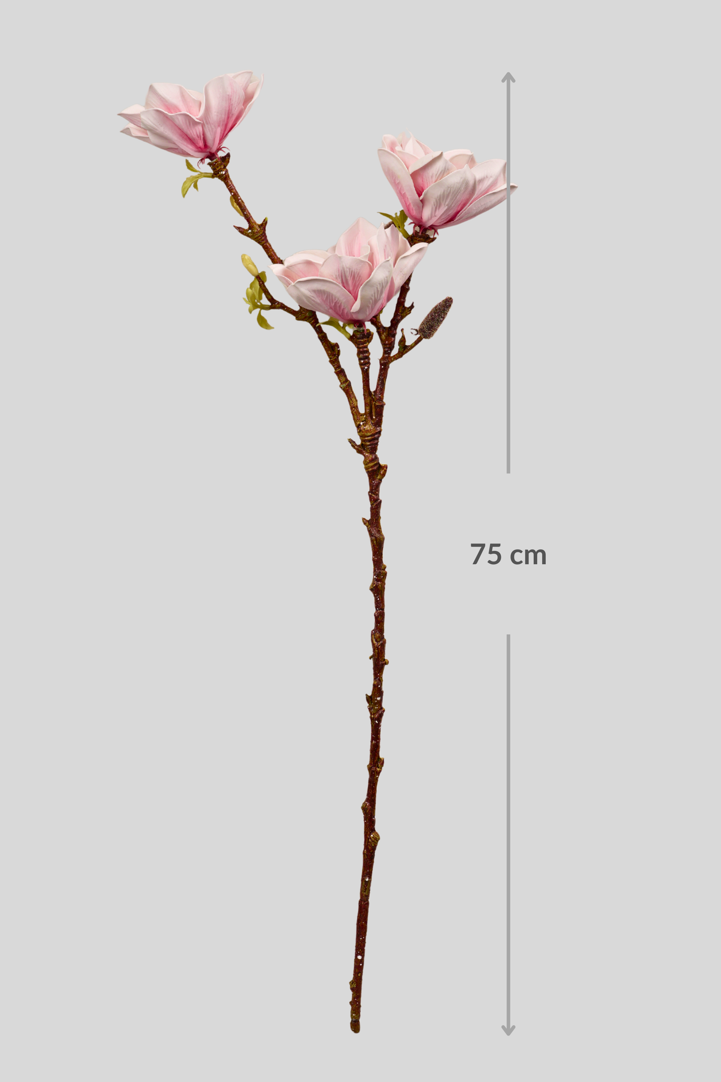 Faux Magnolia Elegant Flower Stem - Light Pink