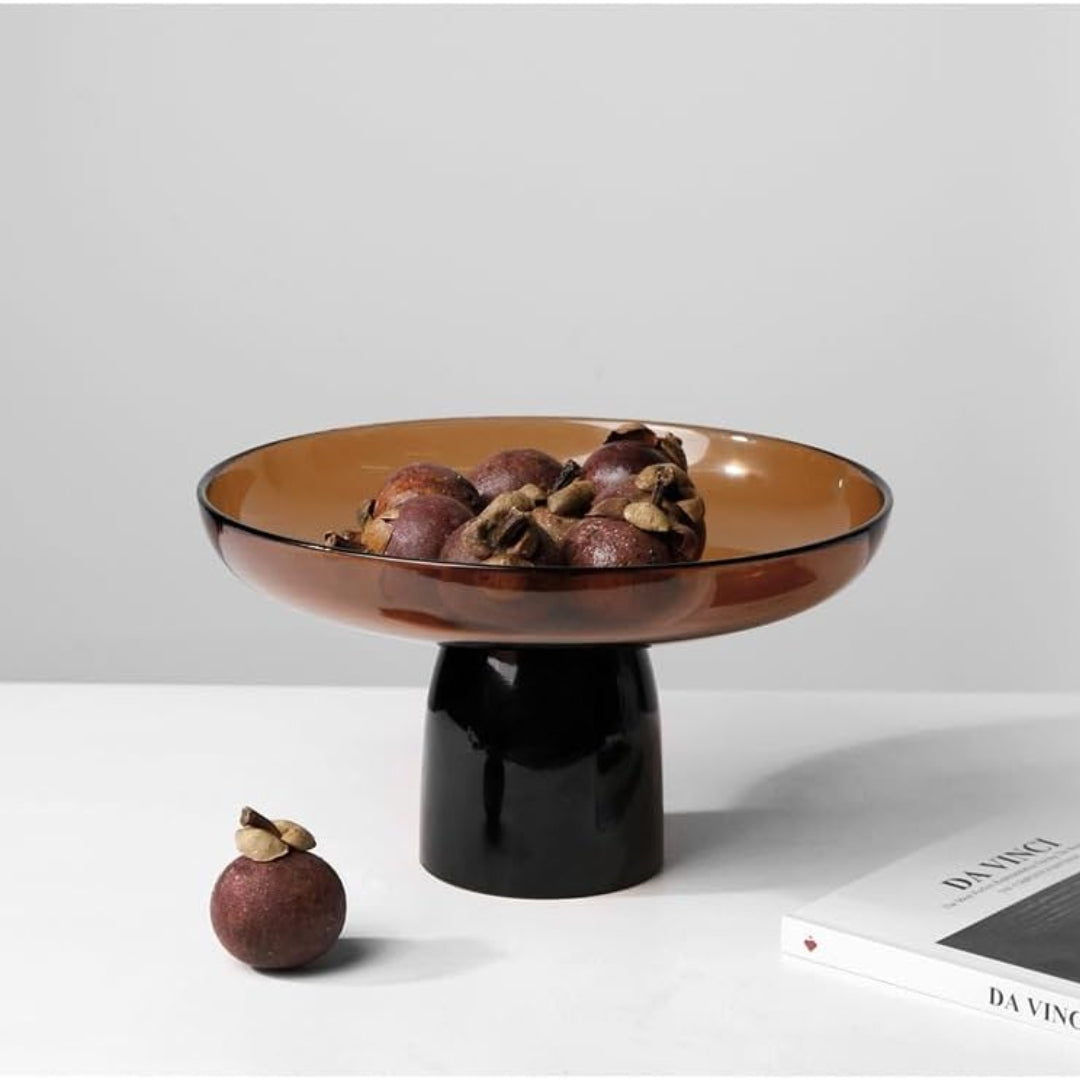Monochromatic Glass Fruit Bowl