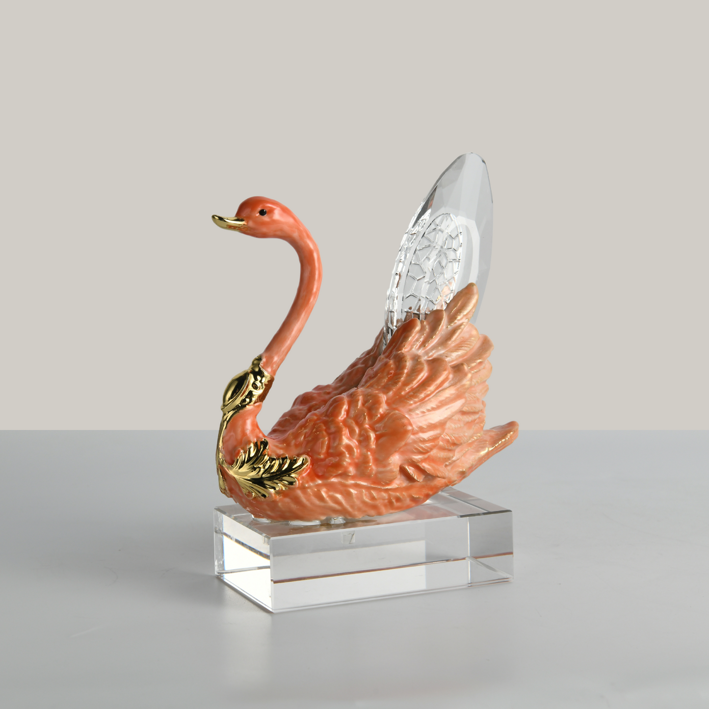 Amber Swan Ornament (Up)