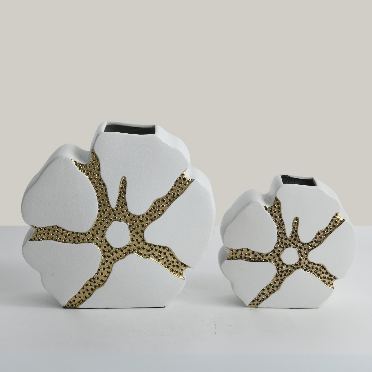 Aurea Bloom Ceramic Flower Vase (Set of 2)