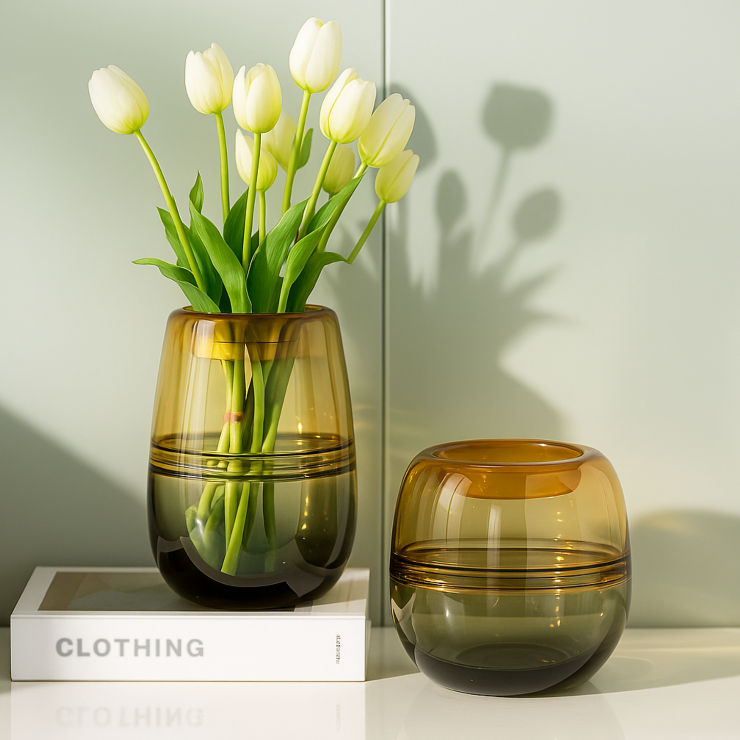 Smokeglow Glass Vase (Medium)