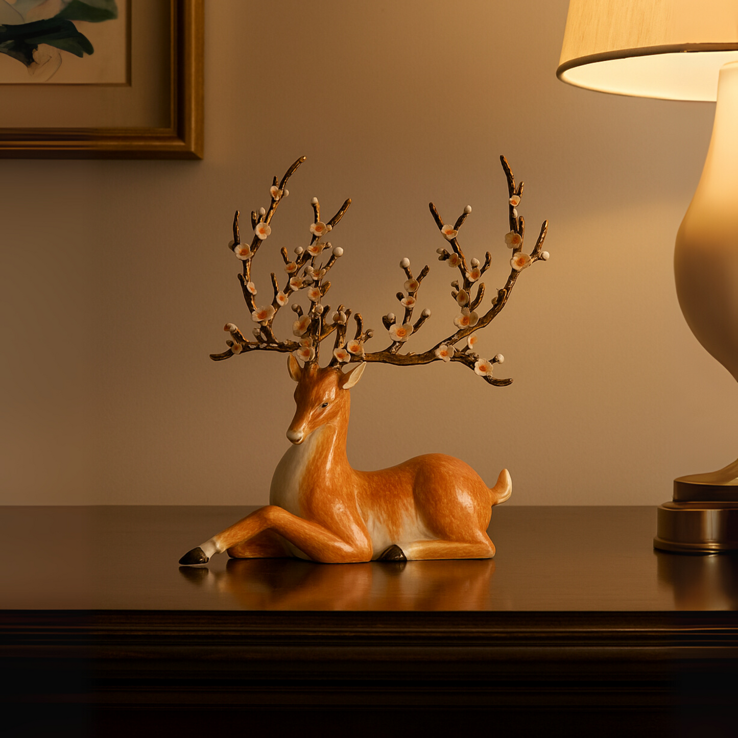 Willow Grace Resting Stag Figurine