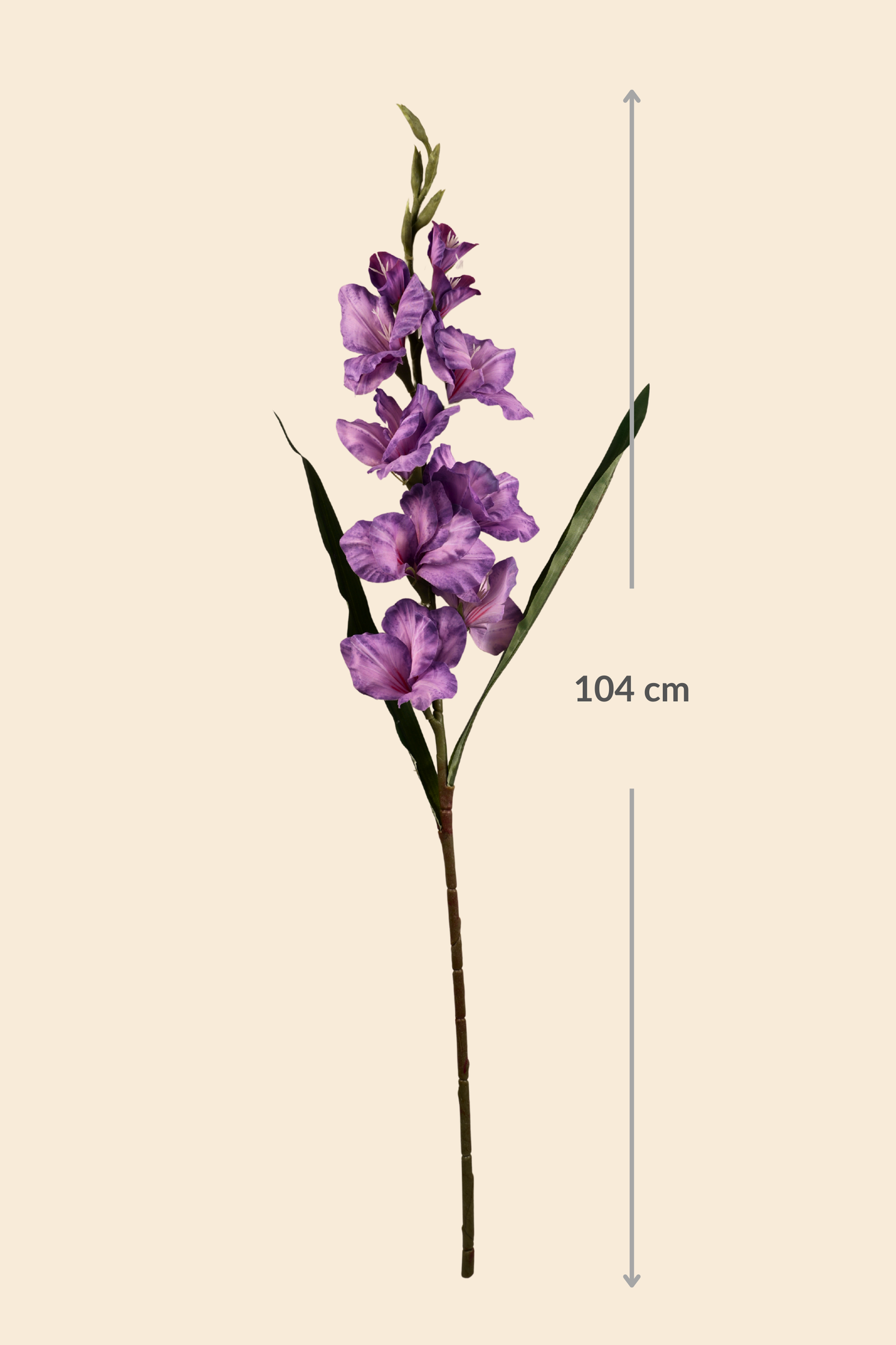 Faux Gladiolus Sword Lily Charming Flower Stem - Purple