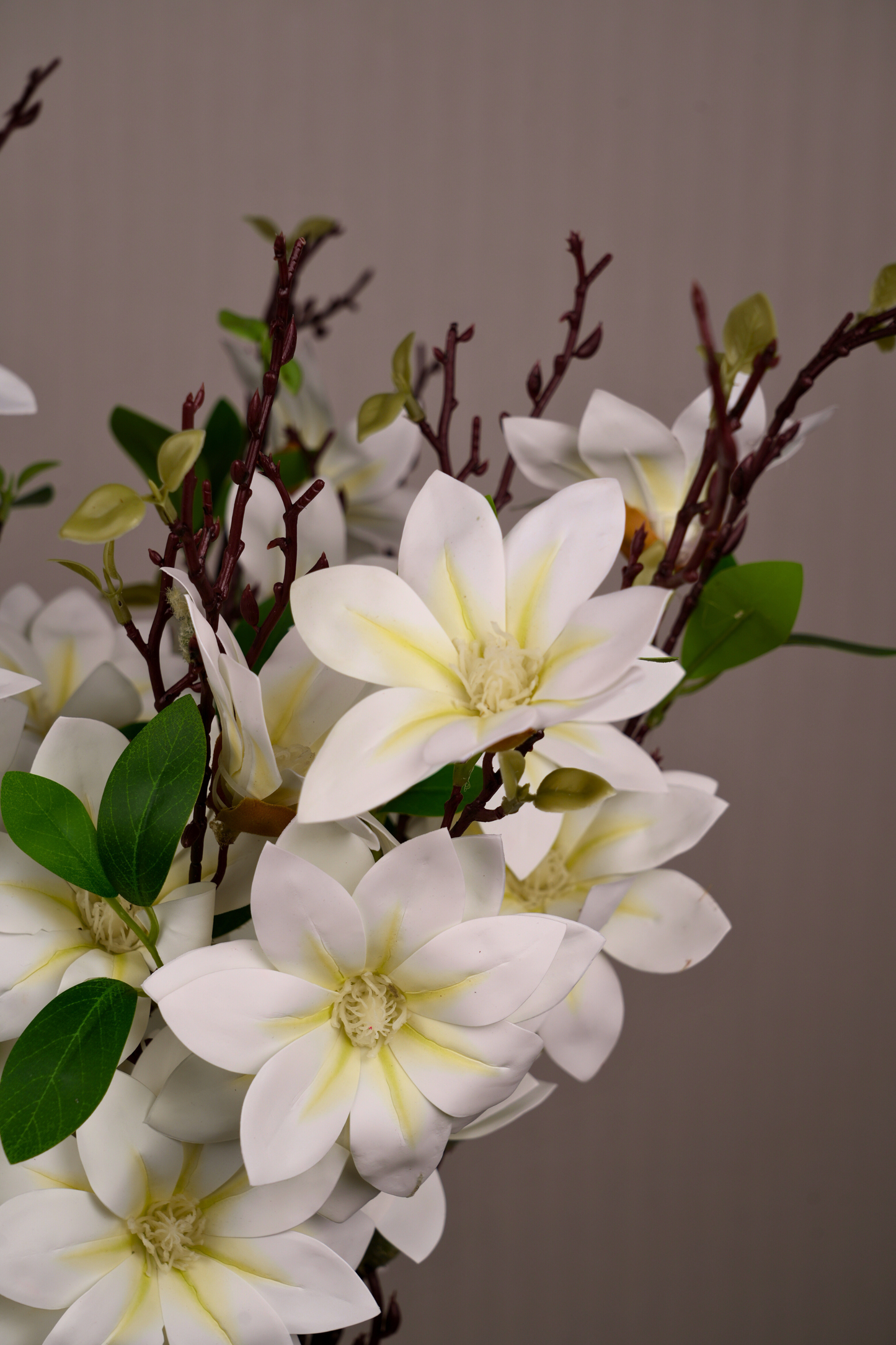 Faux Magnolia Timeless Flower Stem - White