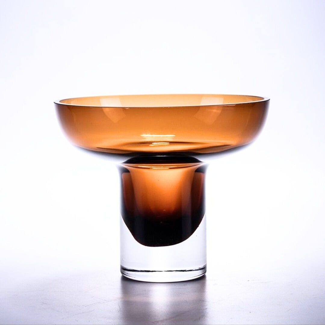 Champagne Cascade Glass Serenity Vase