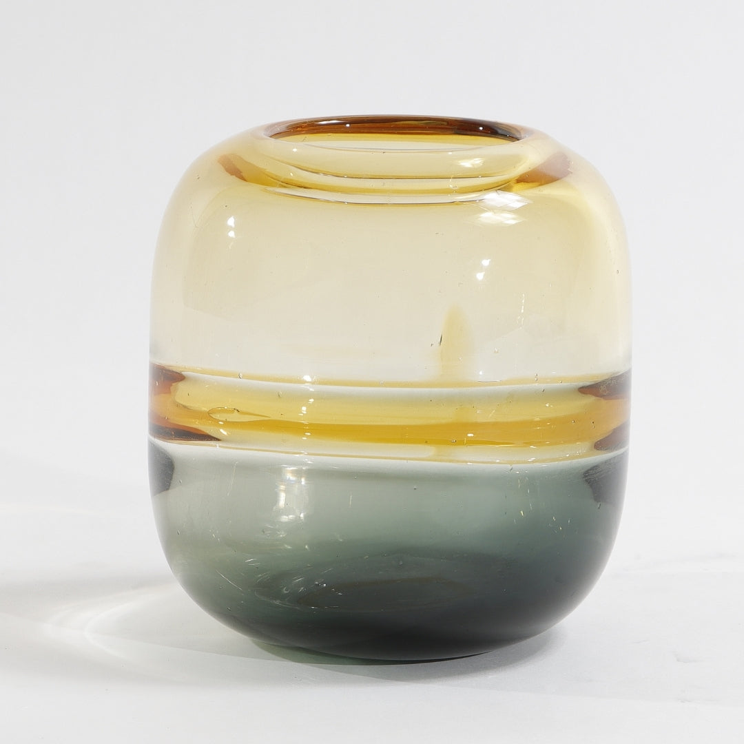 Champagne Cascade Glass Elegance Vase