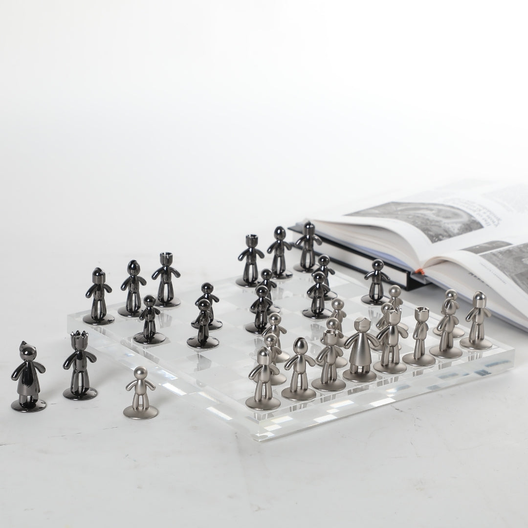 Crystal Brilliance The Acrylic & Alloy Chessboard