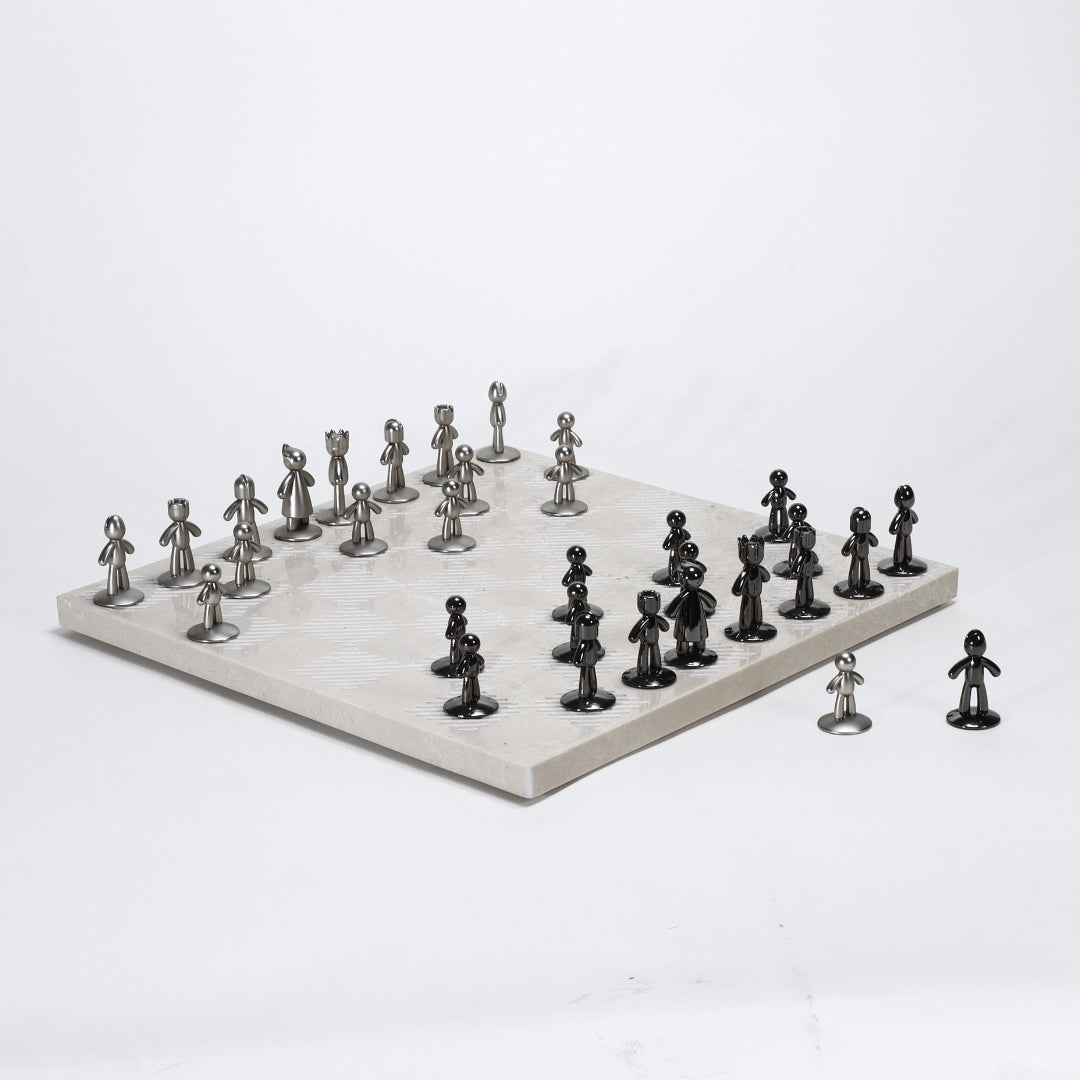 Slate Elegance Stone Serenity Chessboard