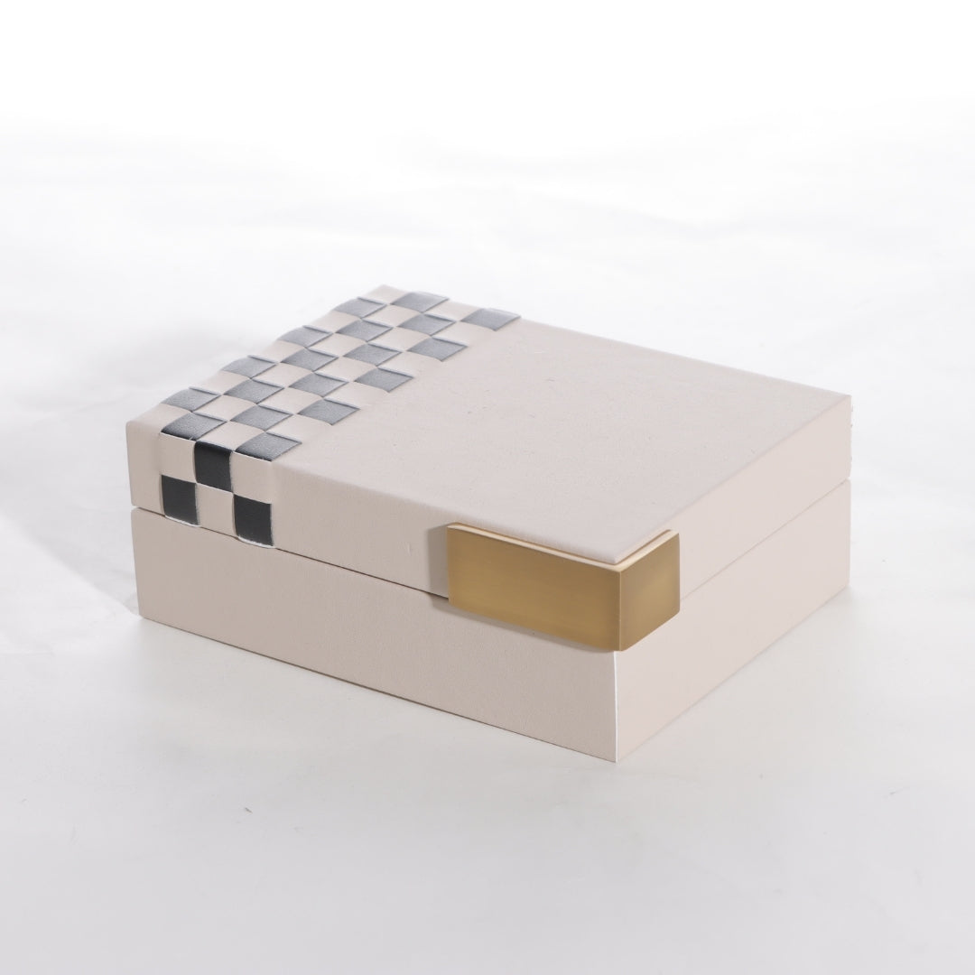 Elegance in Weaving Leather Storage Box