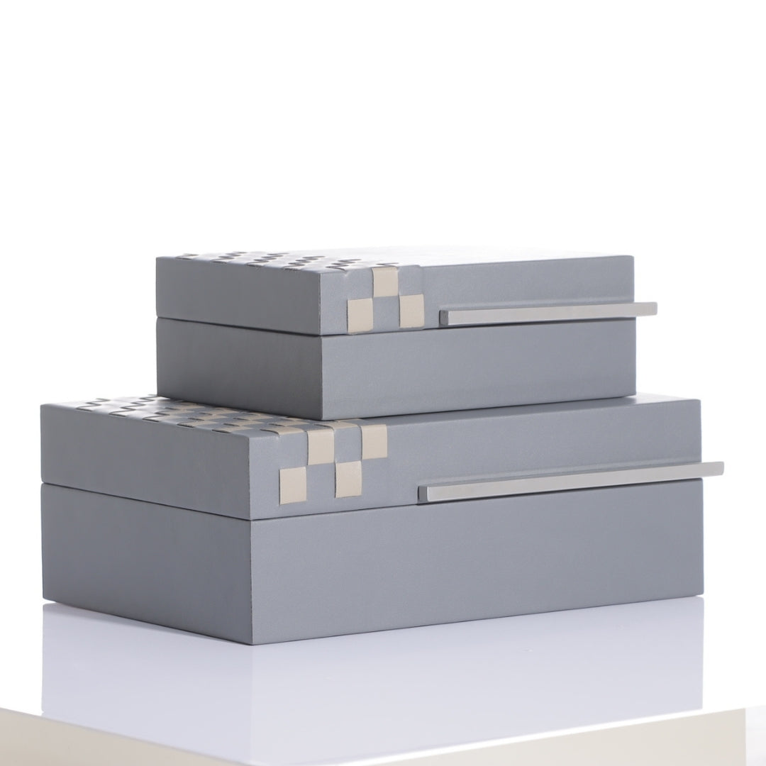 Modern Weaving Marvel Leather Storage Box