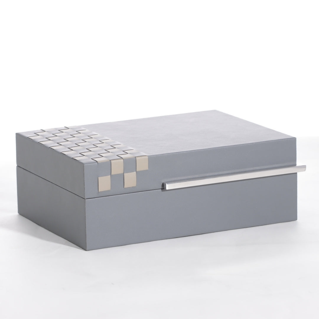 Modern Weaving Marvel Leather Storage Box