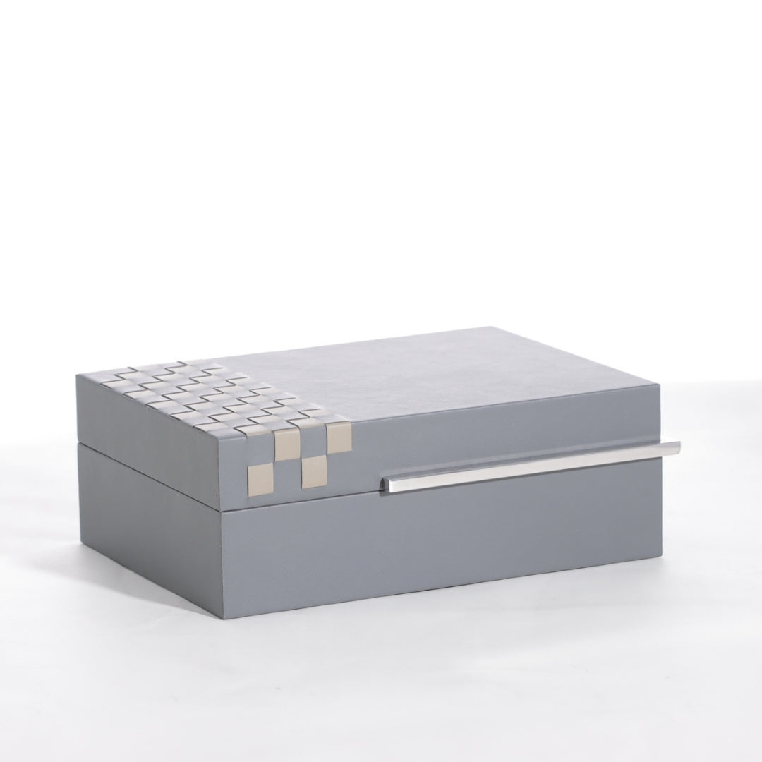 Modern Weaving Marvel Leather Storage Box