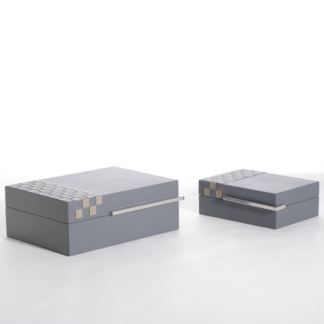 Modern Weaving Marvel Leather Storage Box