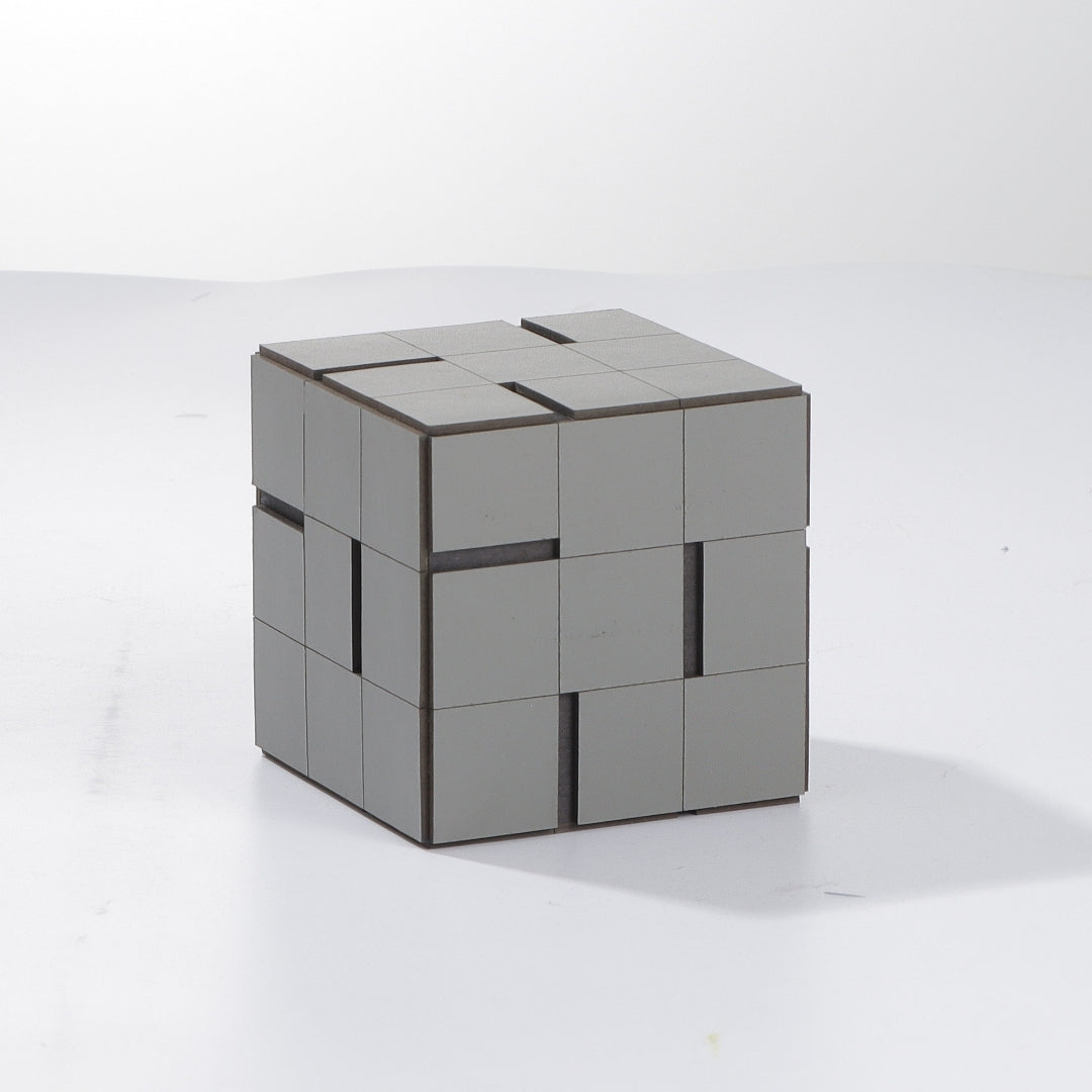 Modern Grey Leather Storage Box