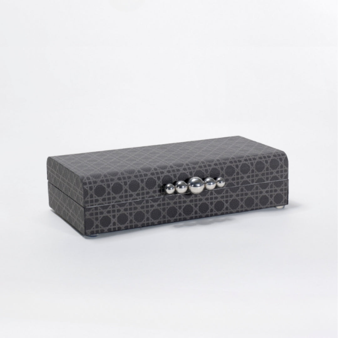 Luxurious Black PU Leather Square Storage Box