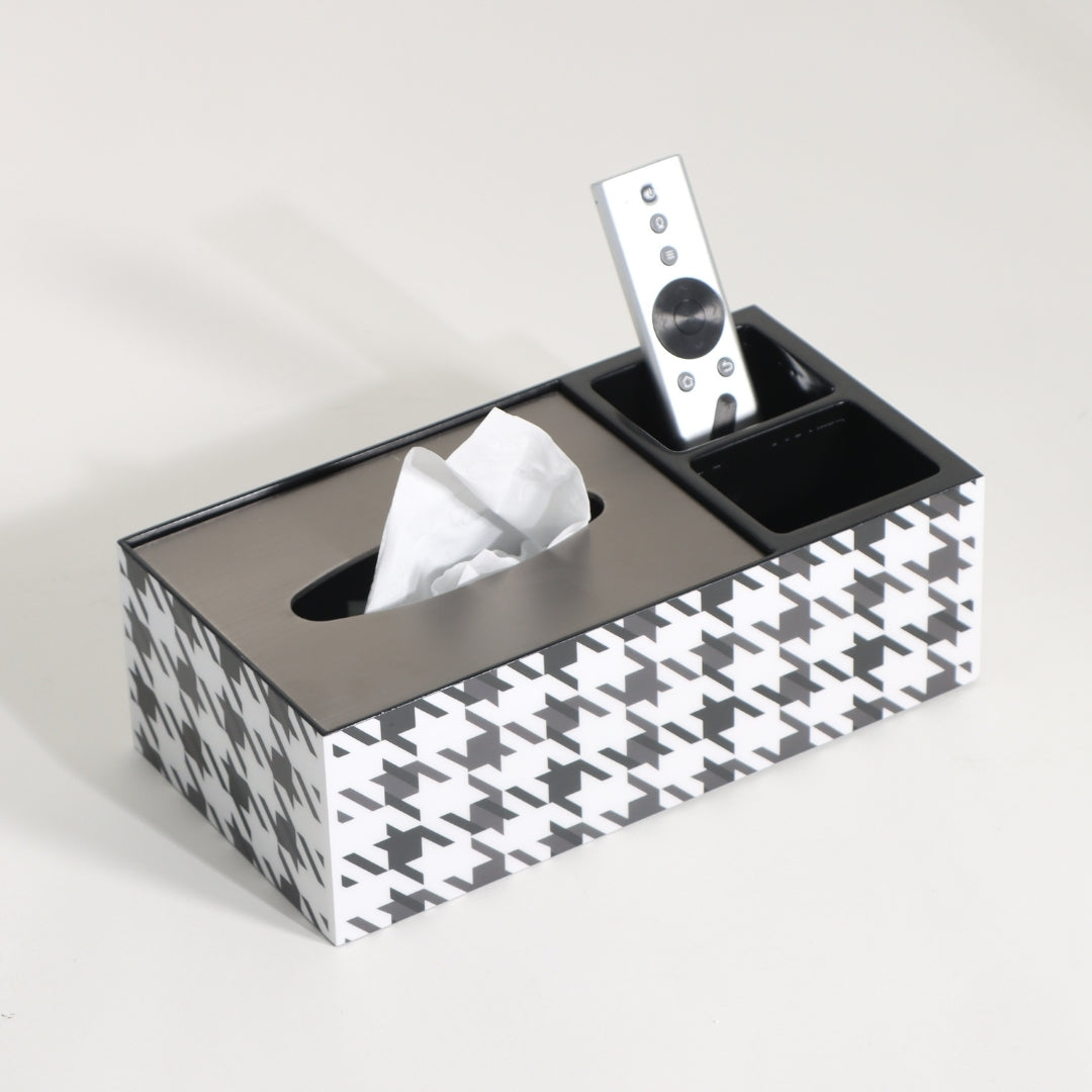 Iron Crest Houndstooth Tissue Holder