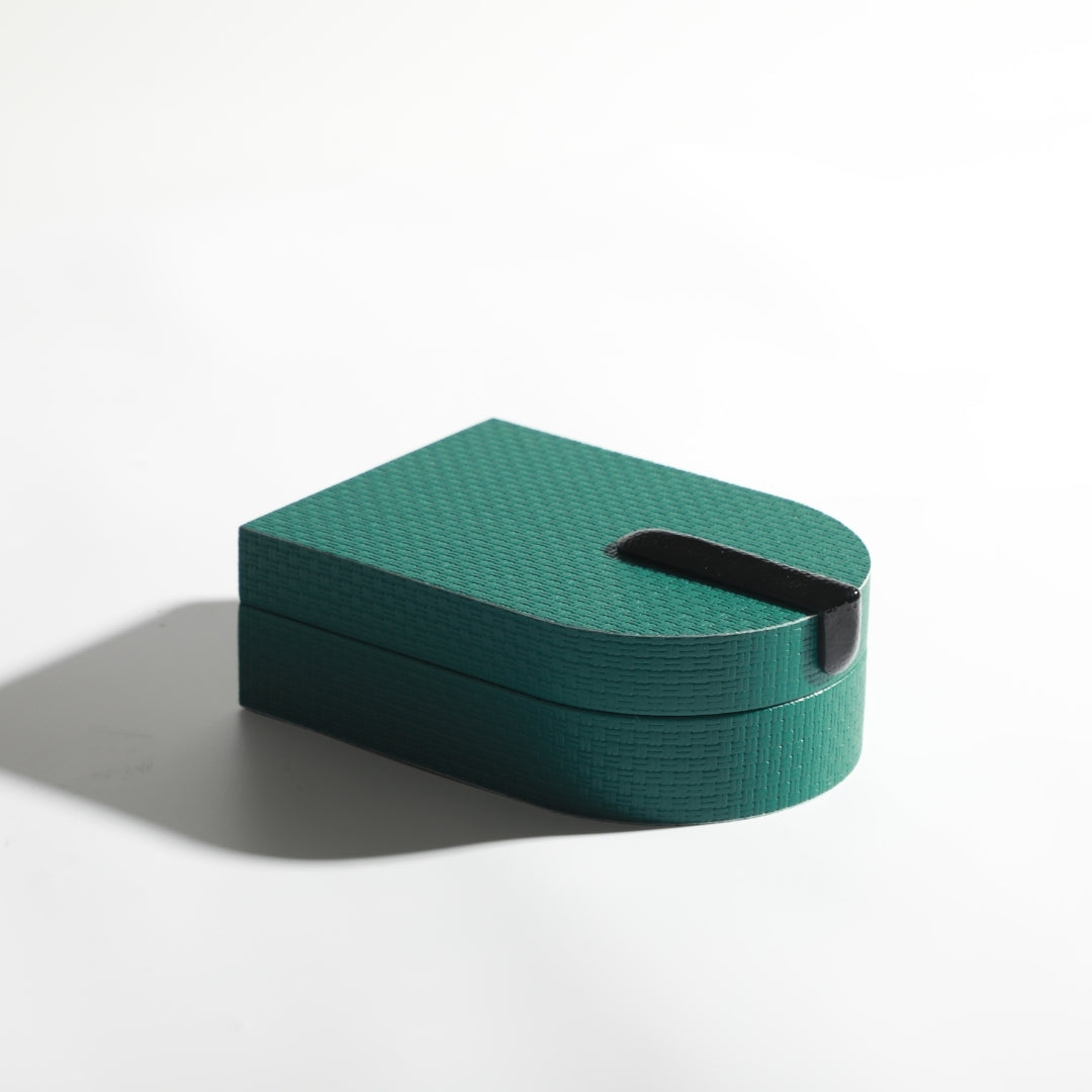 Chic Green PU Leather and MDF Storage Box