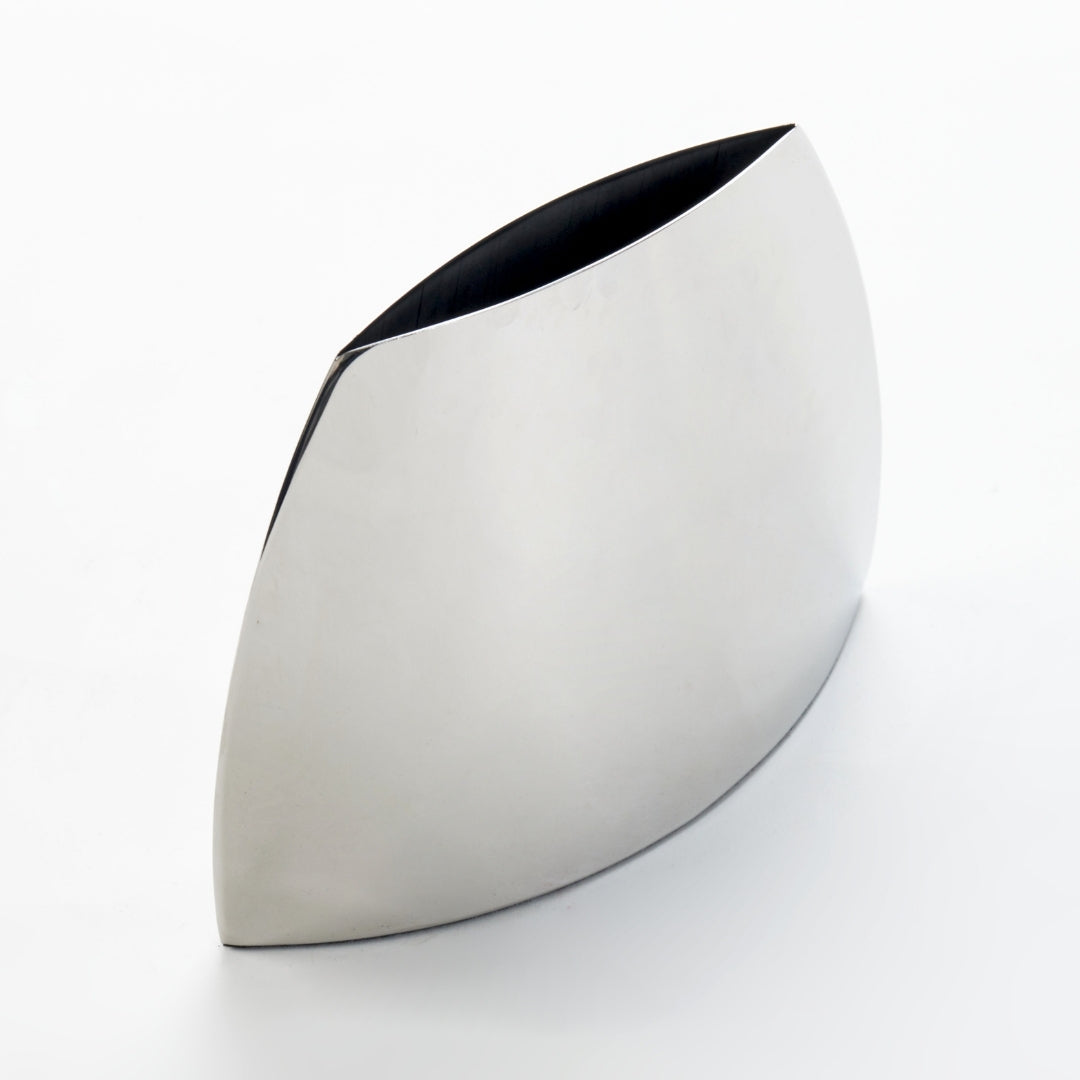 Majestic Silver Steel Statement Vase