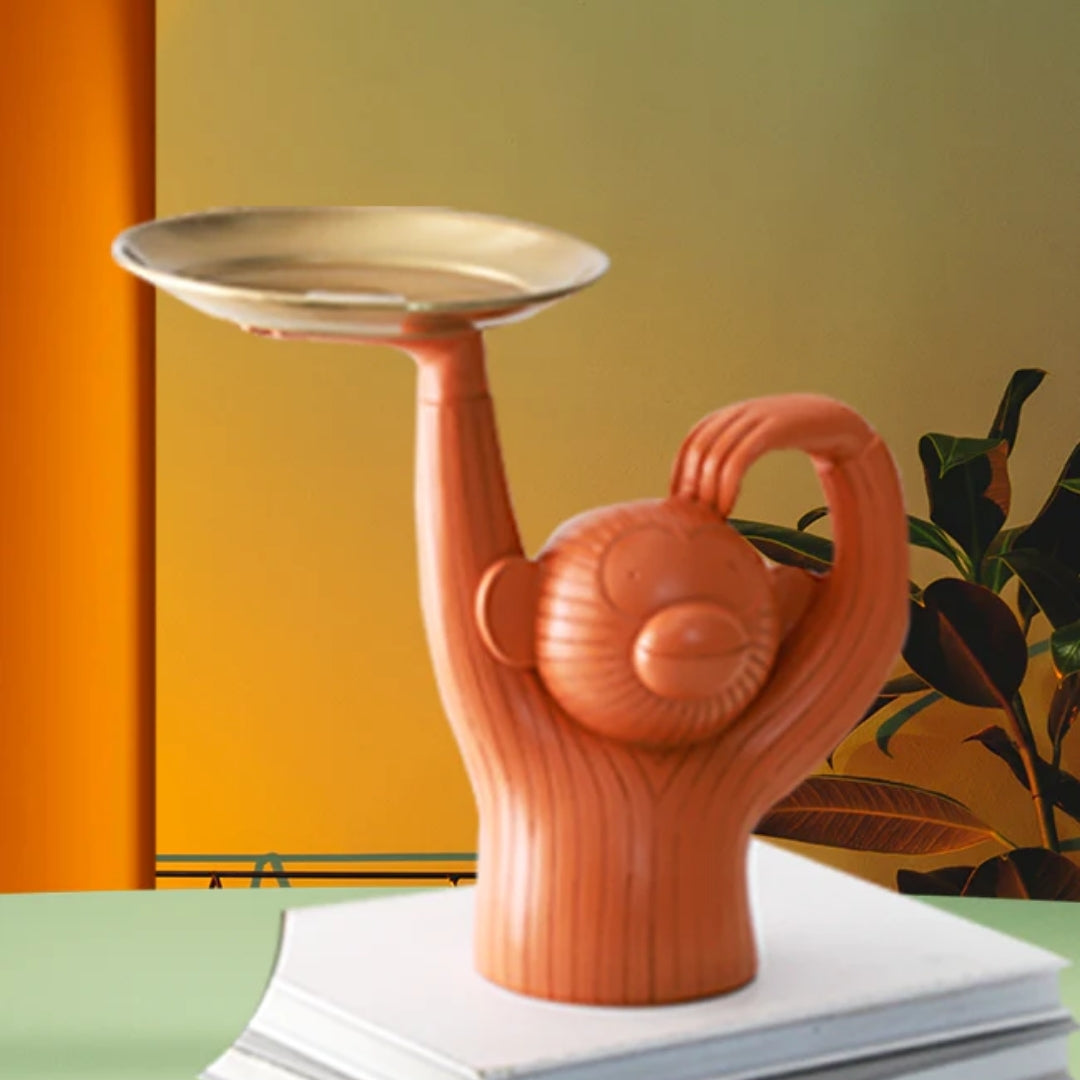 Elegant Monkey Butler Desktop Figurine