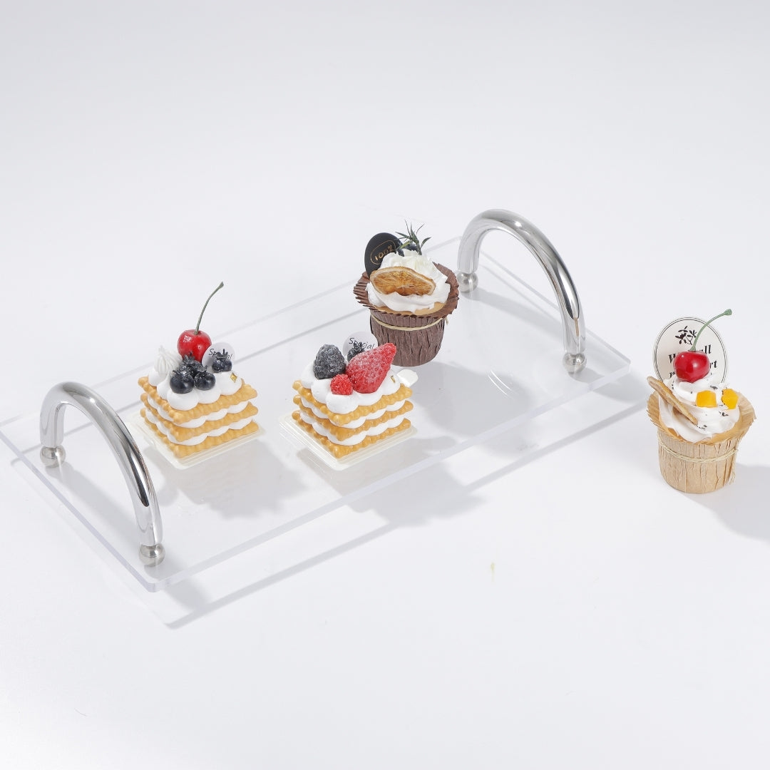 Crystal Clear Elegance Acrylic Serving Decorative Tray