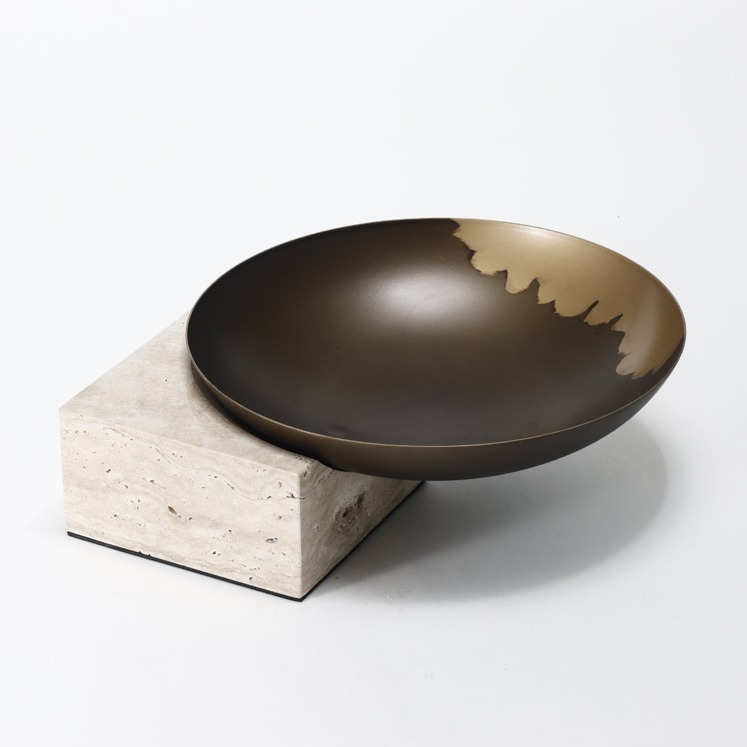 Elegance in Bronze and Marble Vase