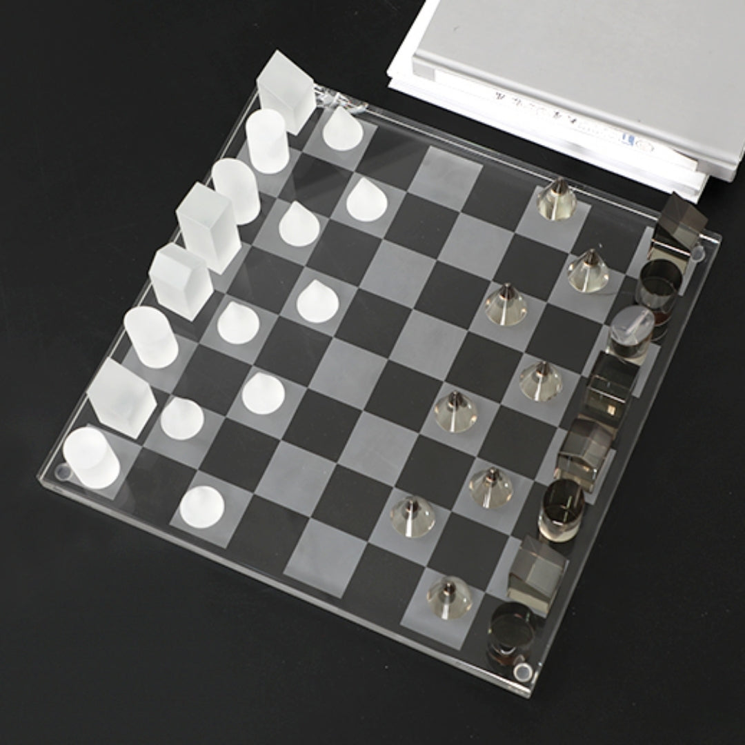 Ebon-Clear Regalia The Crystal Chess Masterpiece Chessboard