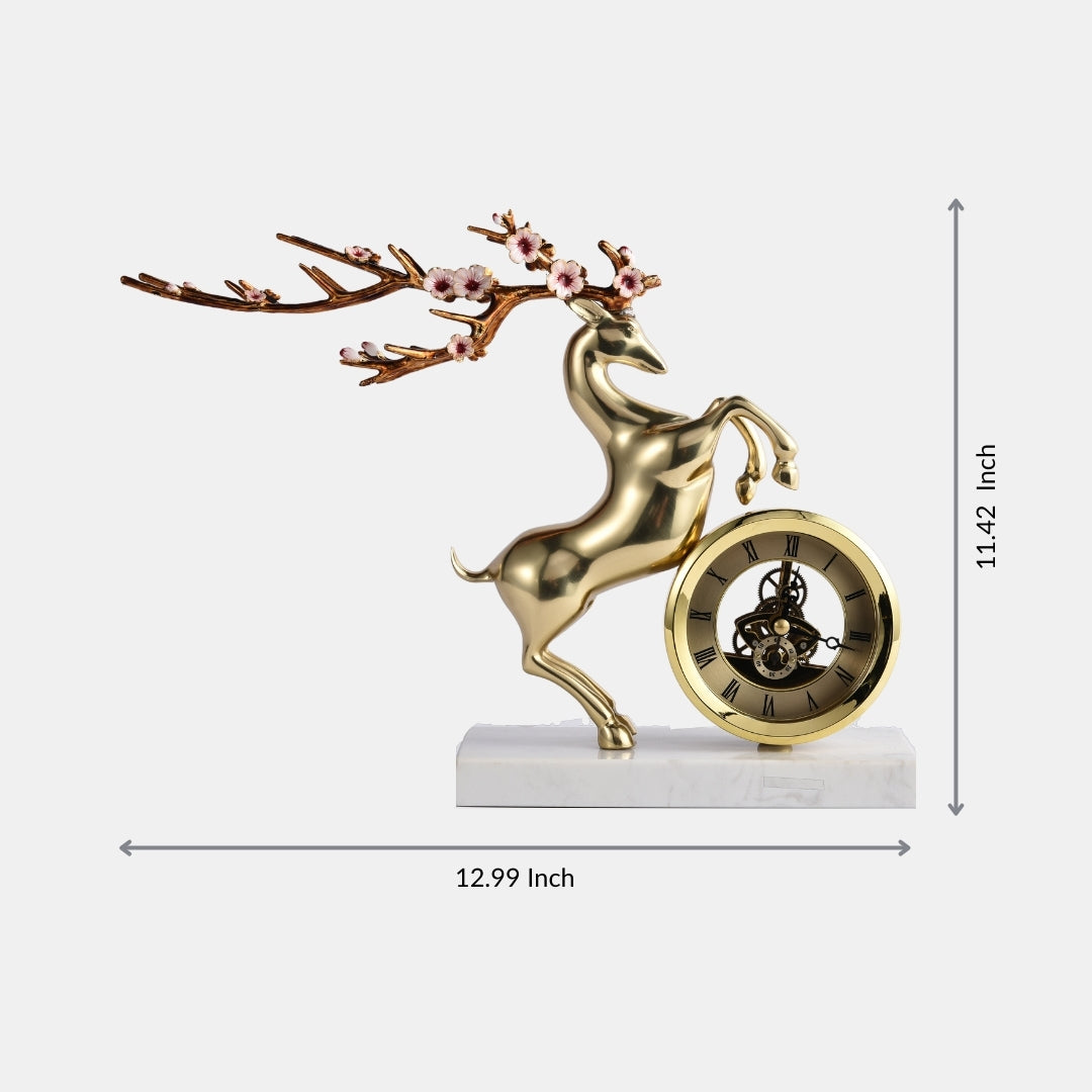 Golden Stallion Timepiece Clock Ornament