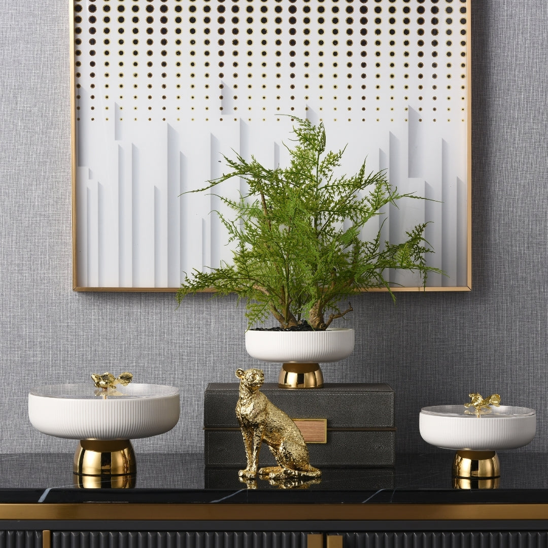 Faux Botanical Delight Decorative Vase