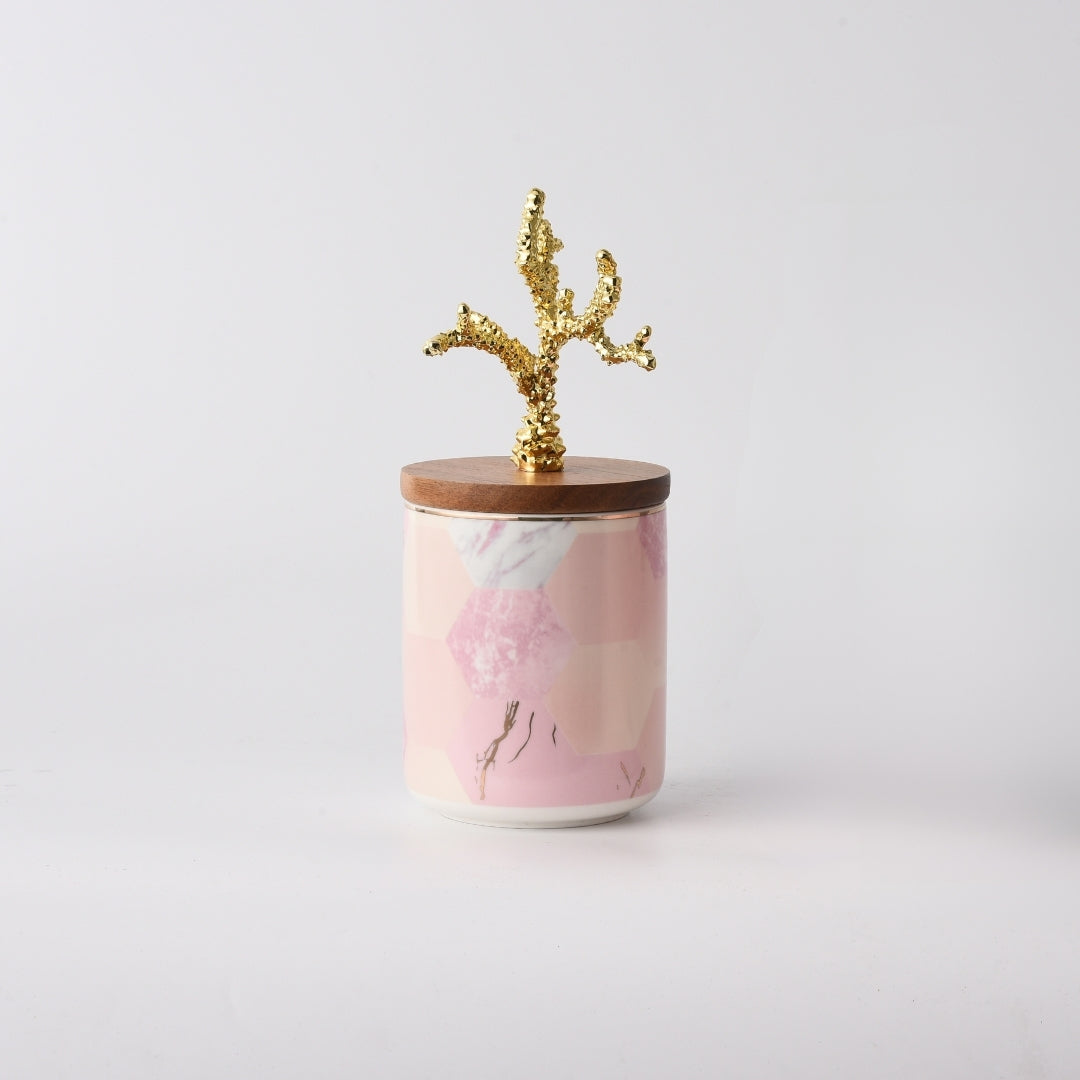 Blush Golden Grove Storage Jar