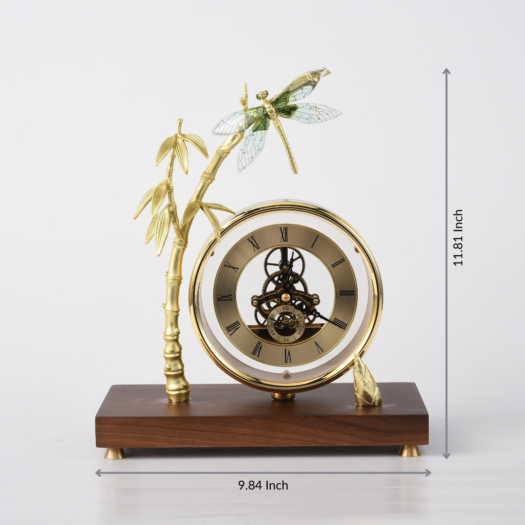 Gilded Tropical Timepiece Clock Ornament