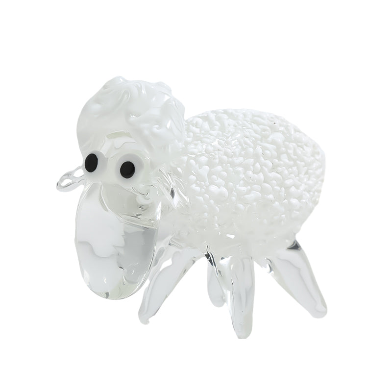 Serene Glazed Sheep Big Decorative Accent