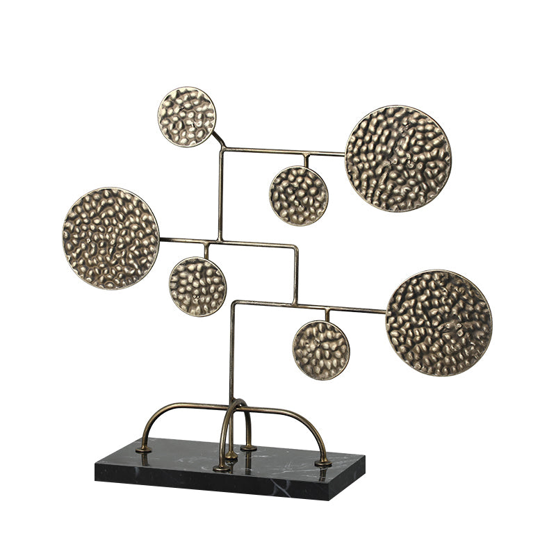 Cove Golden Round Branch Ornament Decorative Figurine