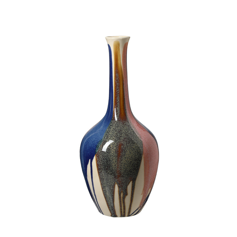 Halo Splashed Glaze Slender Vase