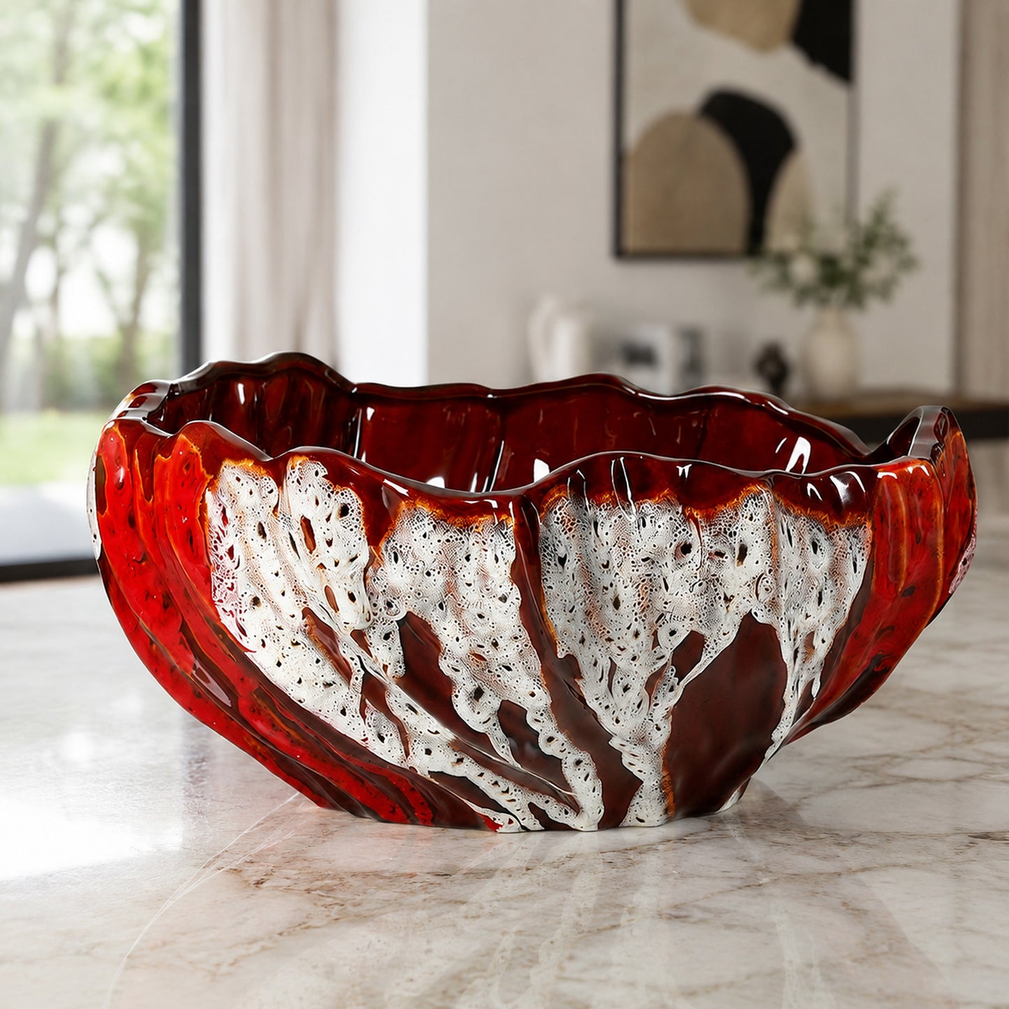 Ember Colorful Splashed Glaze Plate Decorative Tray