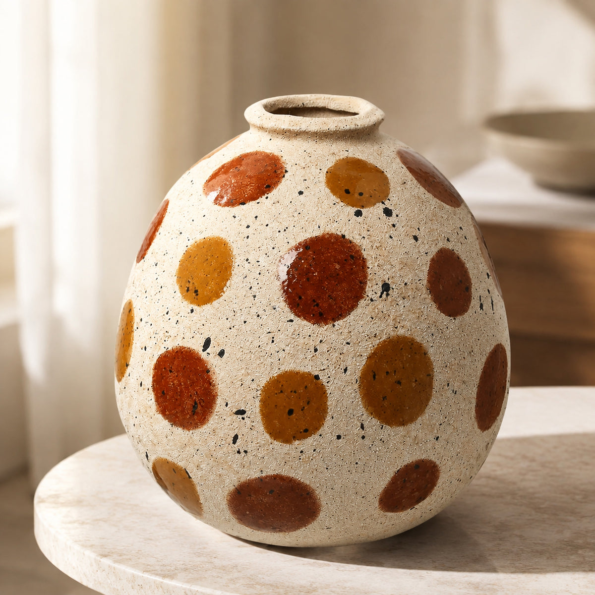Serene Bright Round Sand Vase
