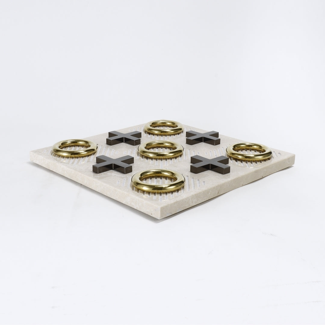 Golden Noir Marble Mastery Chessboard