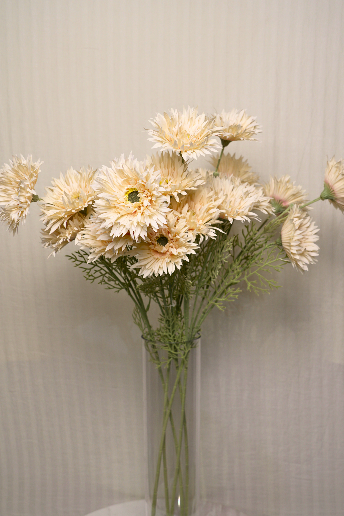 Faux Gerbera Daisy Graceful Flower Stem - Light Brown