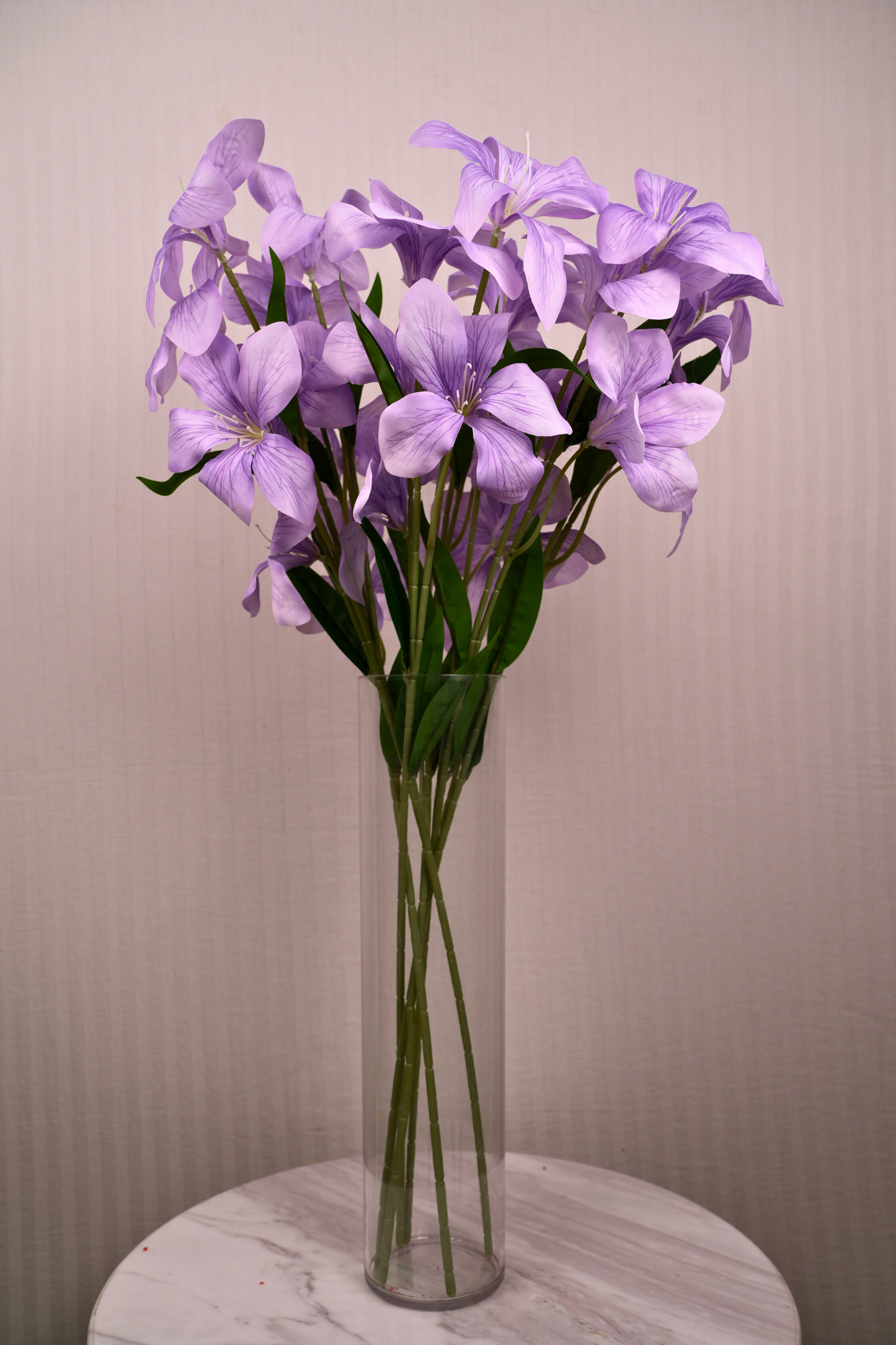Faux Clemantis Azure Flower Stem - Purple