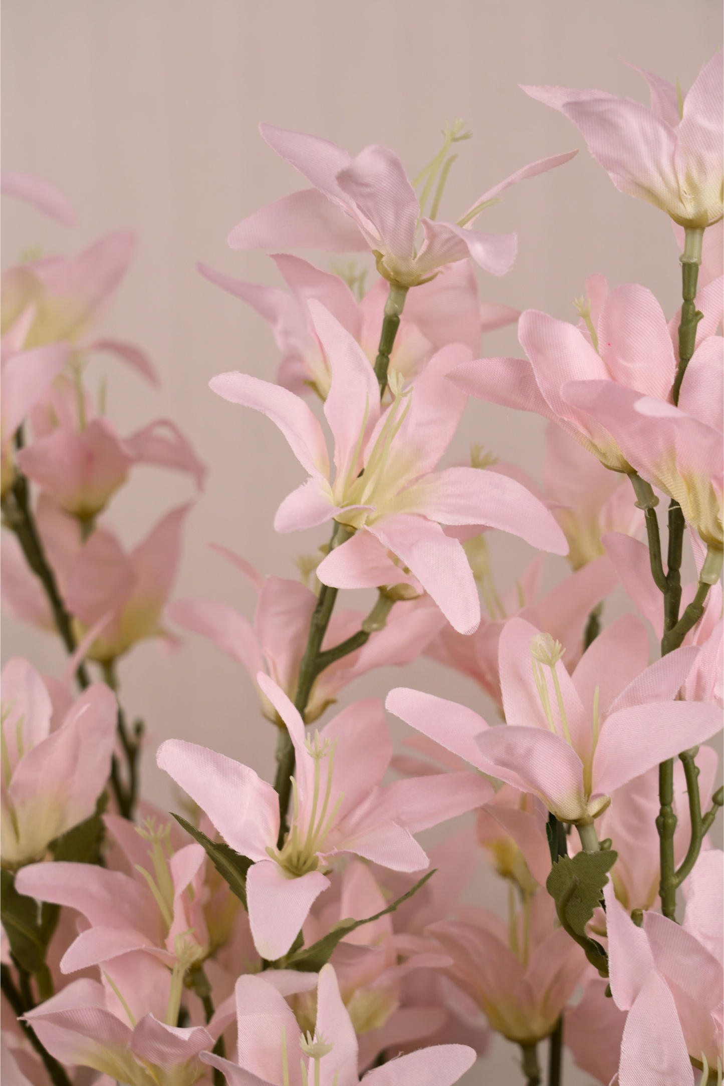 Faux Clematis Spray Star Flower Stem - Light Pink