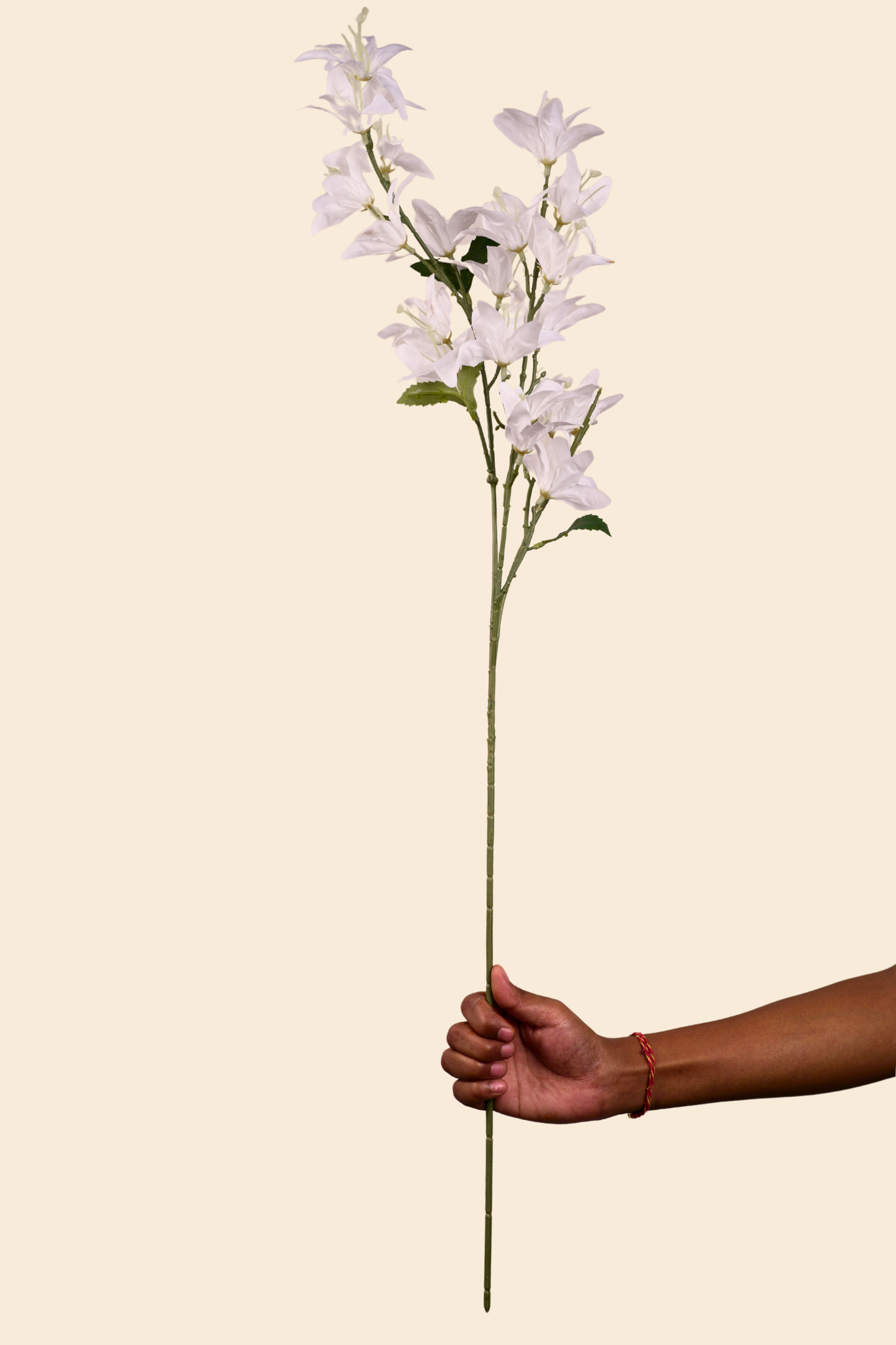 Faux Clematis Spray Star Flower Stem - White