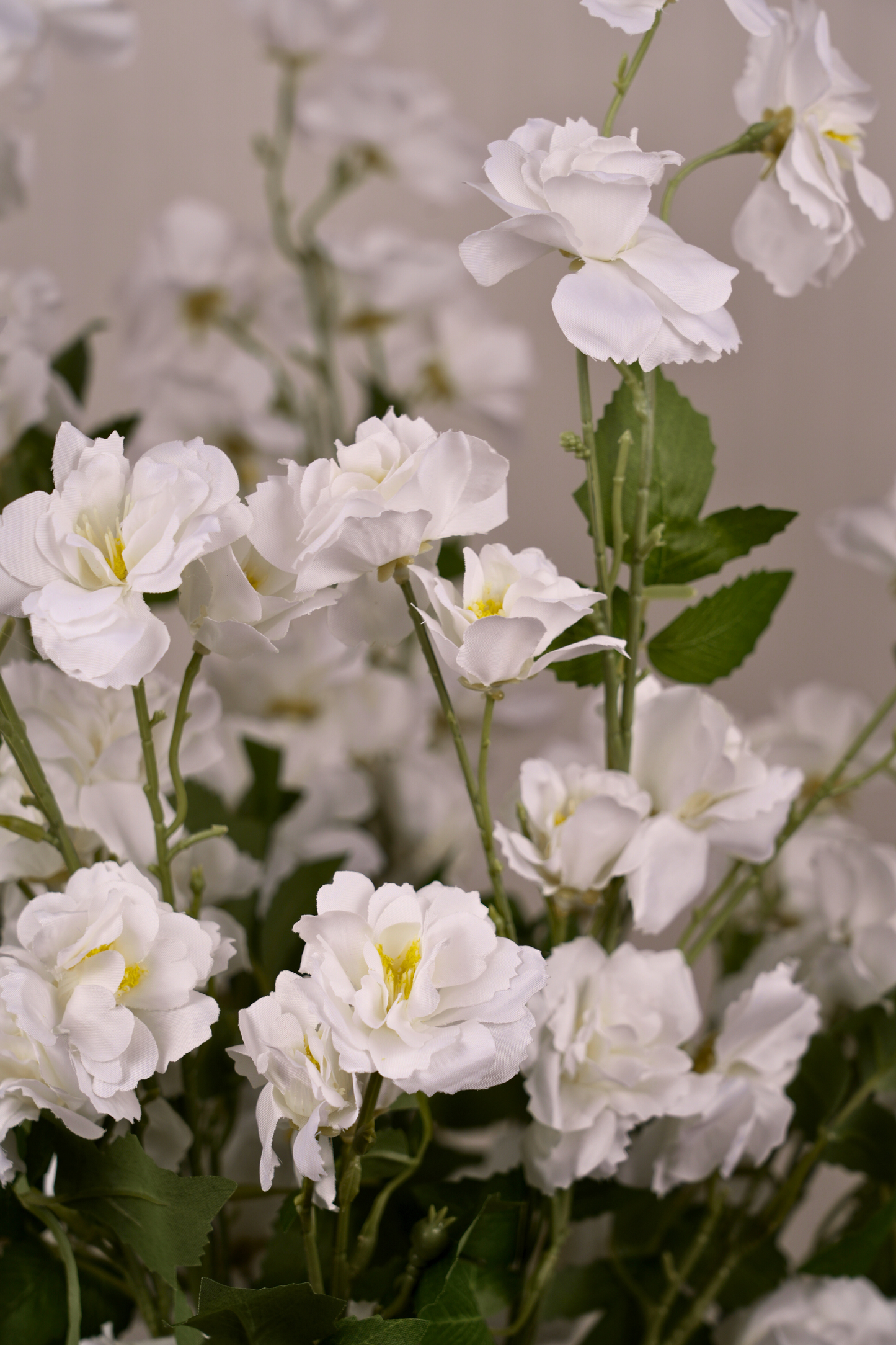 Faux Lathyrus Sweet Pea Flower Stem - White