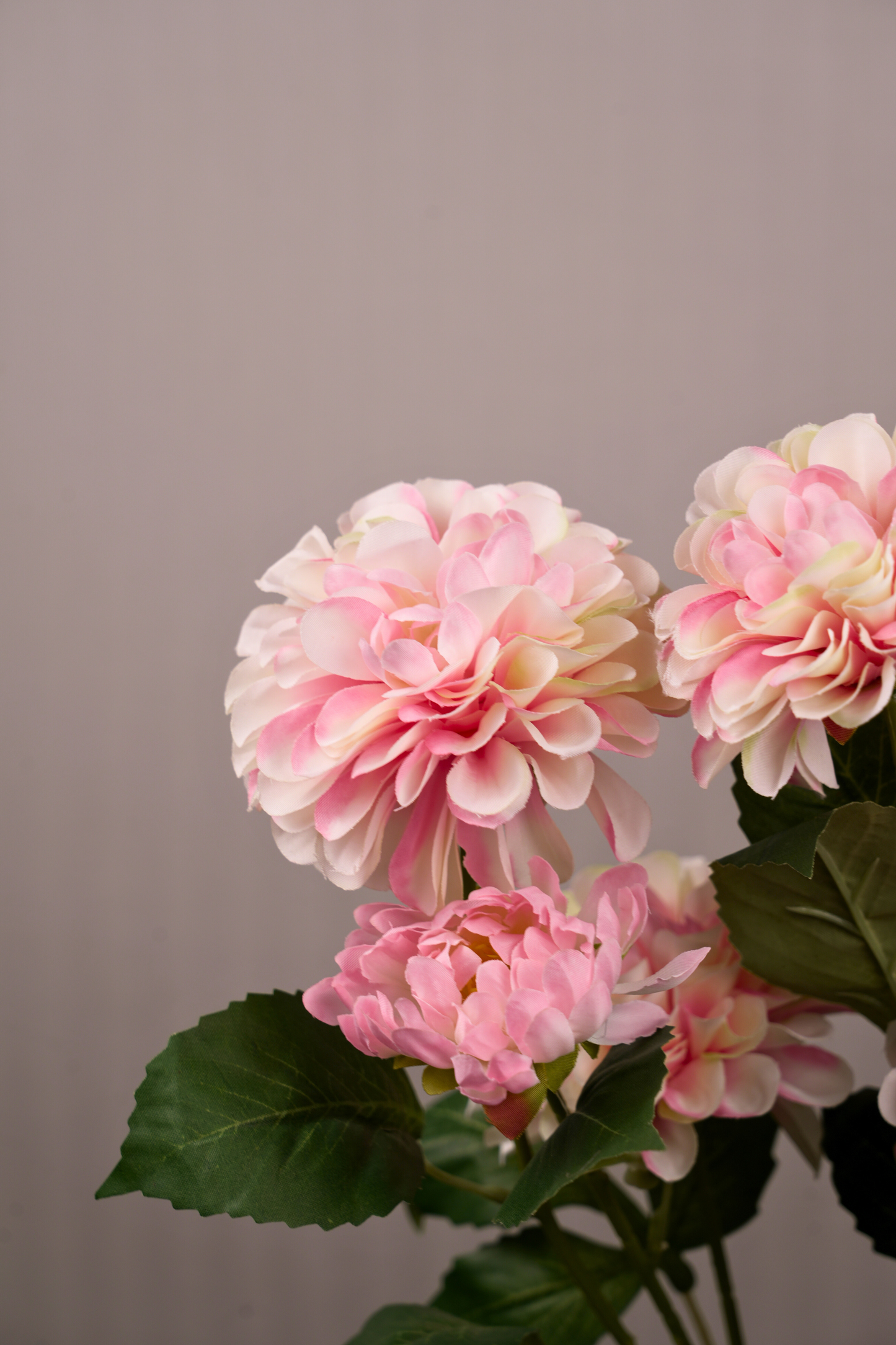 Faux Dahlia Pinnata Regal Flower Stem - Light Pink