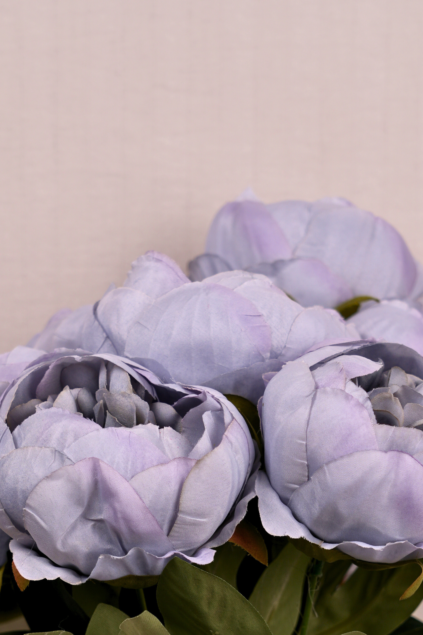 Faux Peonies Elegant Bloom Flower Stem - Powder Blue