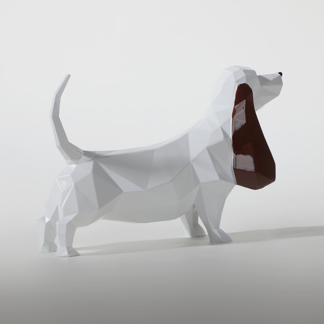 Harmonious Balance White Resin Desktop Object Figurine