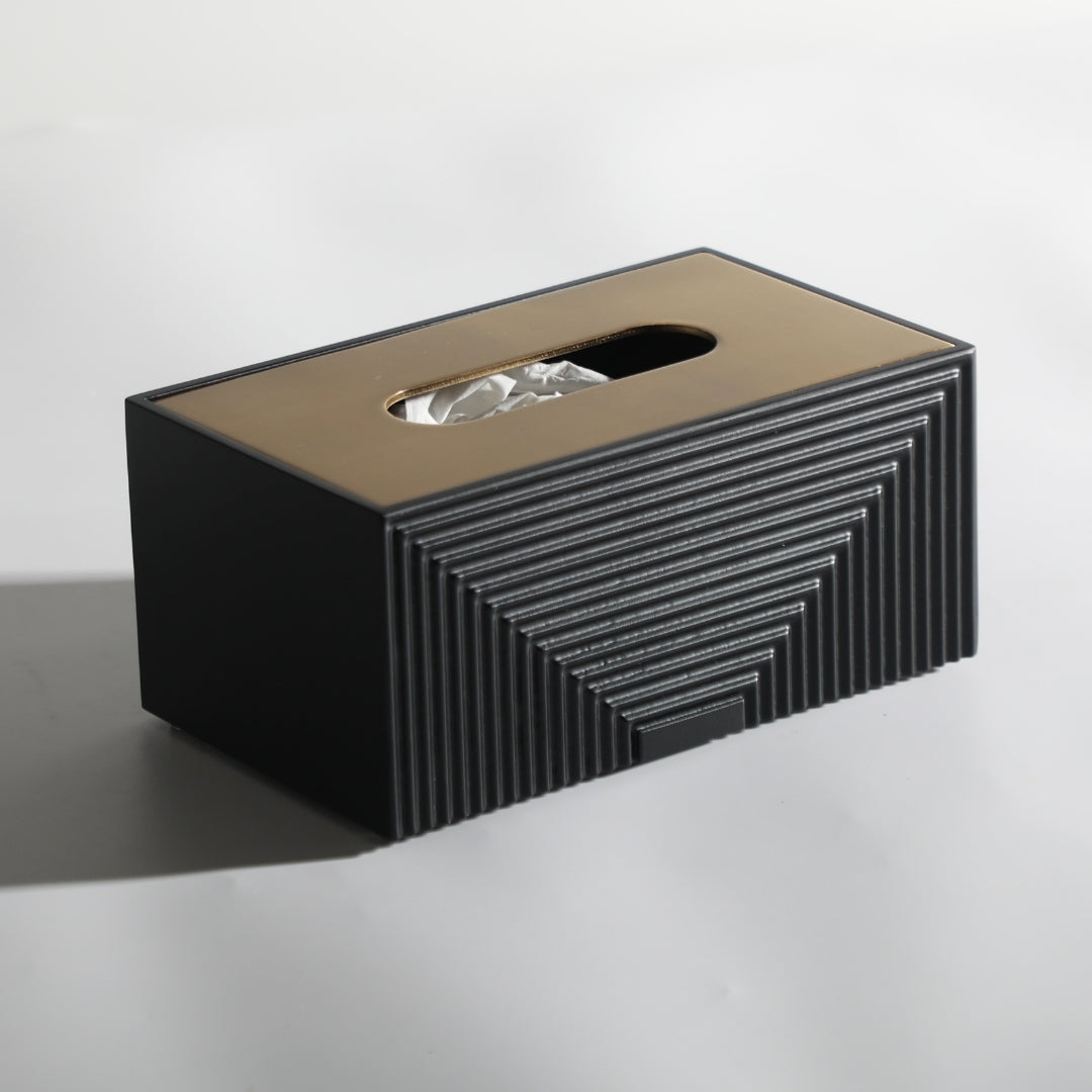 Harmonious Stripes Tissue Holder (Black)