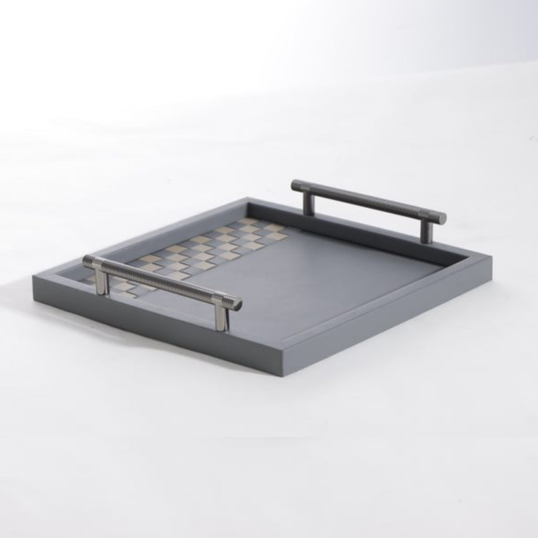 Harmony Weave Leather Handwoven Decorative Tray