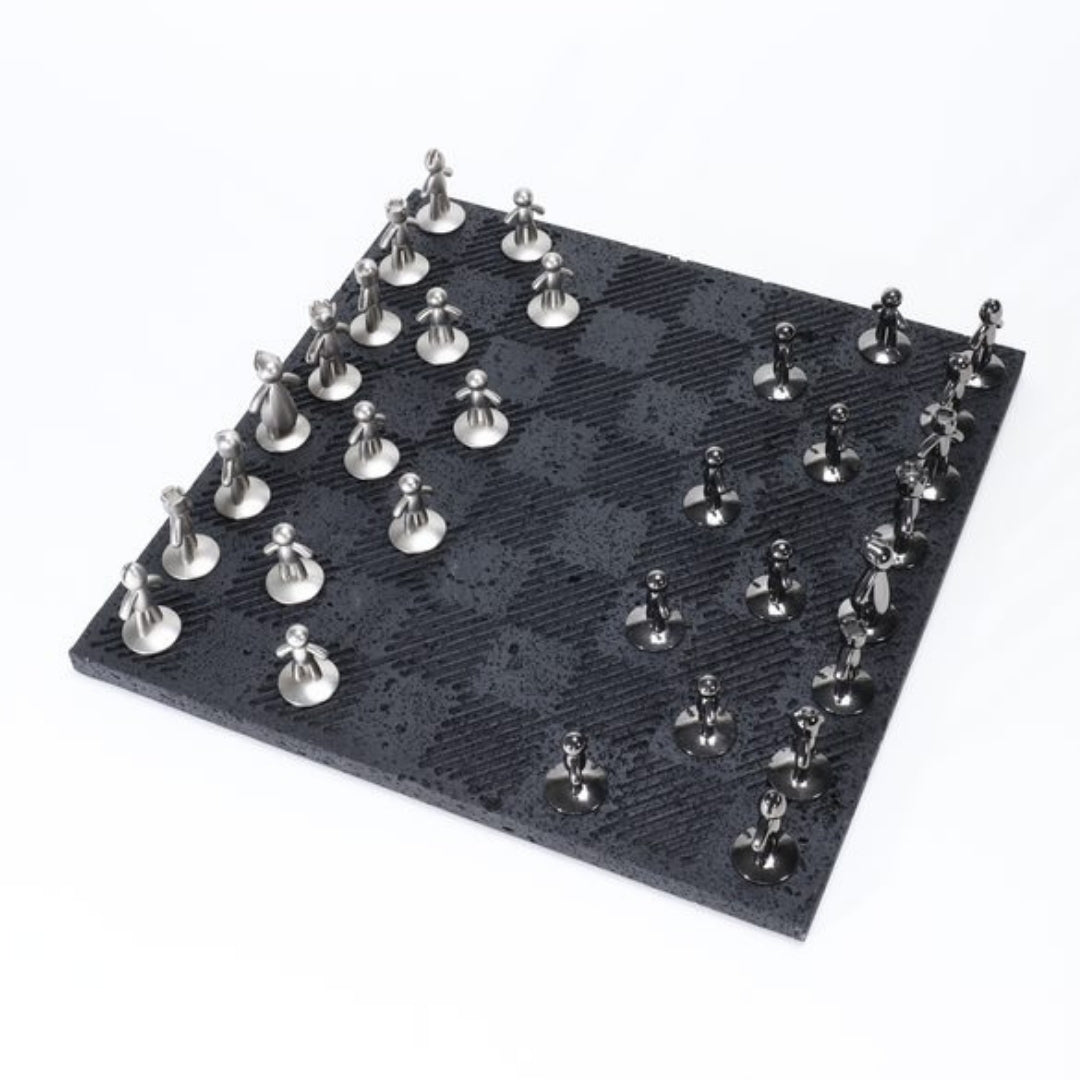 Onyx Grace Alloy Gemstone Chessboard