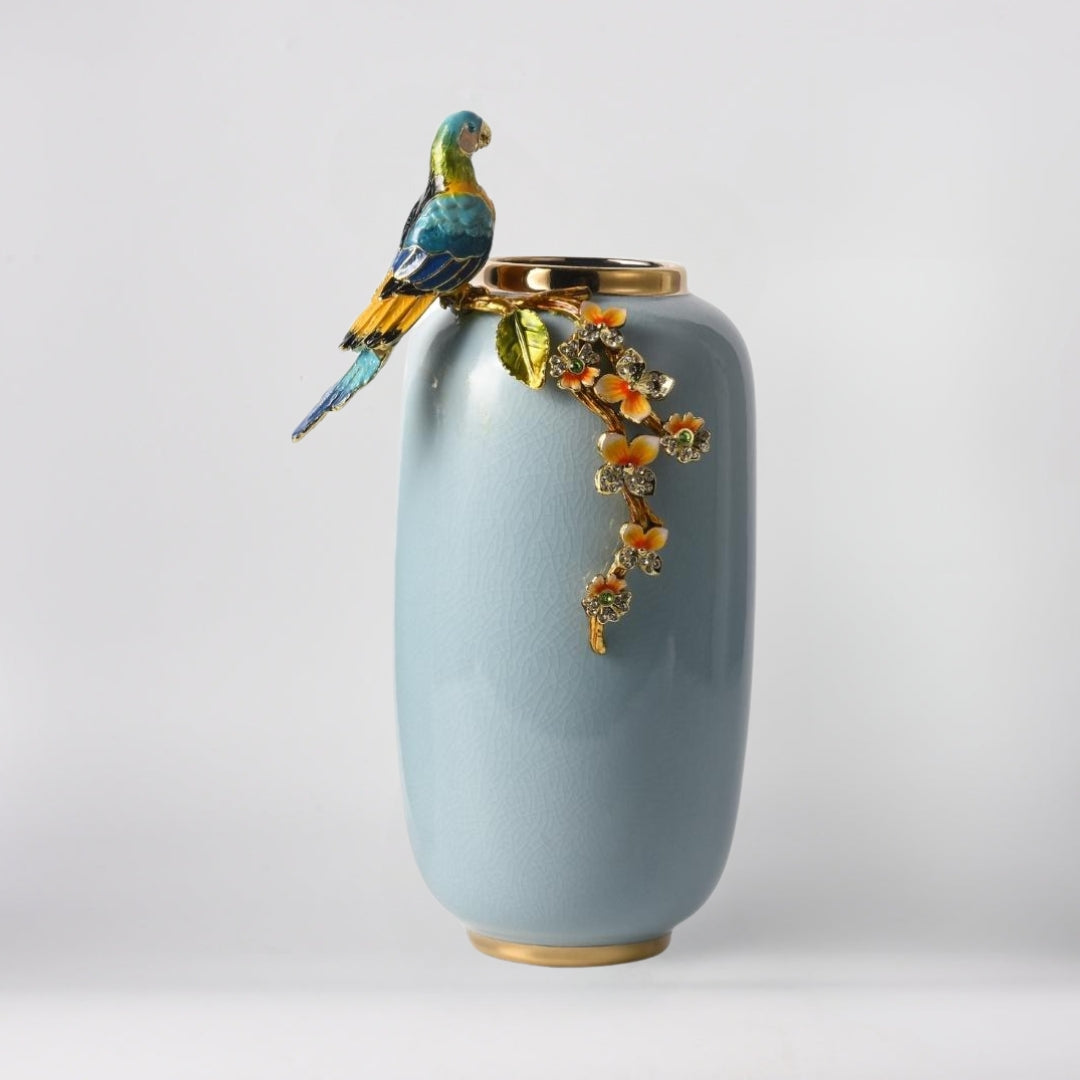 Peacock Breeze Flower Vase