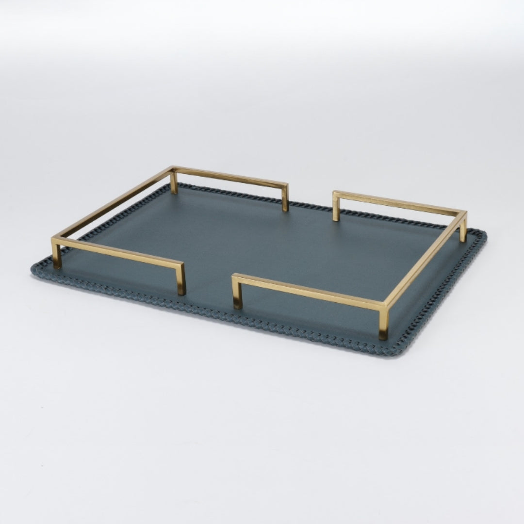 Regal Pinnacle with Antique Brass Flourish Decorative Tray