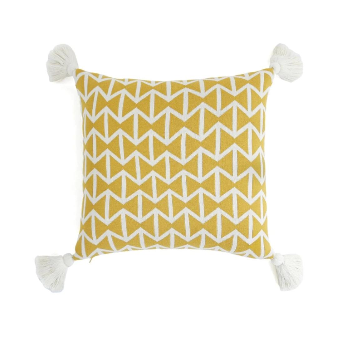 Beatrice Twanty Olive & Natural Throw & Cushion Cover Set (18 in x 18 in)